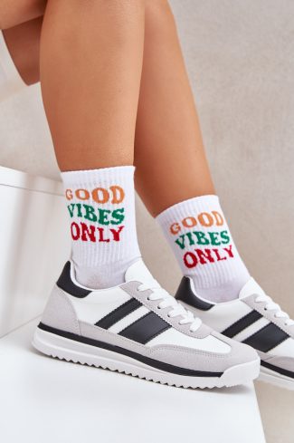 White Sport Shoes in Women`s Athletic Shoes, Trainers, Sneakers with Fabric, Footbed, Upper Height and Sole Height