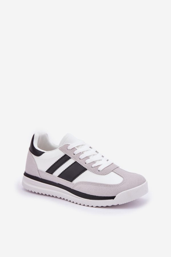 White Sport Shoes in Women`s Athletic Shoes, Trainers, Sneakers with Fabric, Footbed, Upper Height and Sole Height