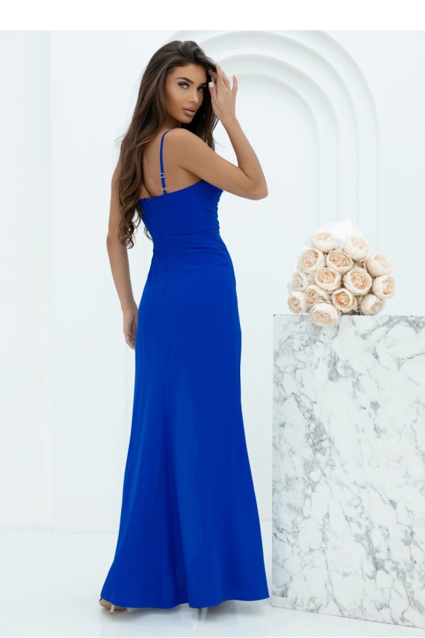 Blue Long Dress in Evening Dresses with Cotton, Spandex and Polyester
