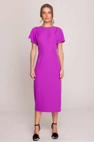 1066214.jpg Violet Daydress in Day Dresses with Spandex and Polyester