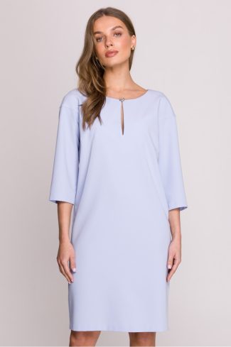 Blue Daydress in Day Dresses with Spandex, Polyester and Viscose