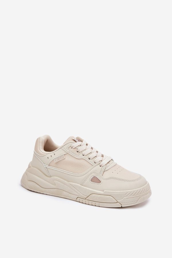 Beige Sport Shoes in Women`s Athletic Shoes, Trainers, Sneakers with Fabric, Footbed, Upper Height and Platform Height