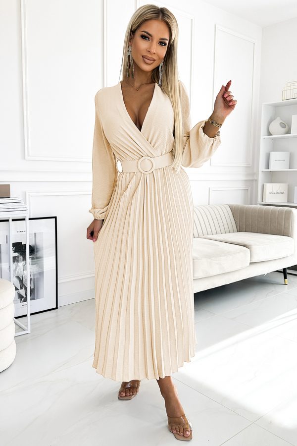 Beige Cocktail Dress in Formal Dresses, Cocktail Dresses with Polyester
