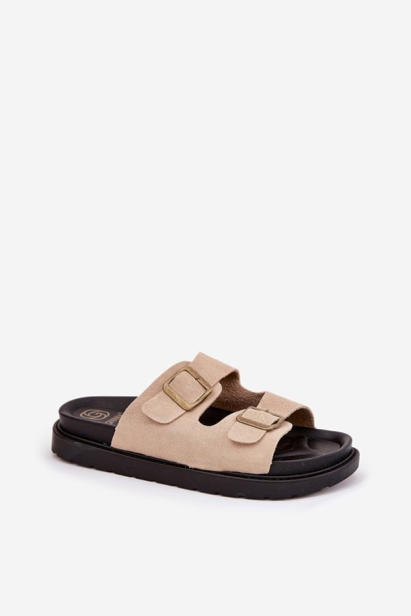Beige Flip-flops in Sandals & Flip-Flops For Women with Fabric, Footbed and Platform Height