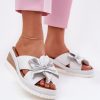 Grey Buskin in Sandals & Flip-Flops For Women with Fabric, Footbed and Heel Height