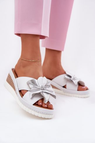 Grey Buskin in Sandals & Flip-Flops For Women with Fabric, Footbed and Heel Height