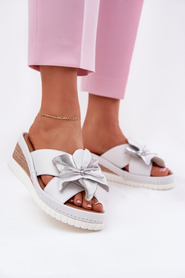Grey Buskin in Sandals & Flip-Flops For Women with Fabric, Footbed and Heel Height