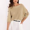 Yellow Jumper in Sweaters, Pullovers, Jumpers, Turtlenecks, Boleros, Shrugs with Metallic Yarn and Viscose