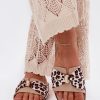 Beige Flip-flops in Sandals & Flip-Flops For Women with Fabric, Footbed and Heel Height