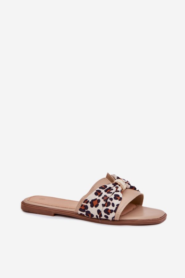 Beige Flip-flops in Sandals & Flip-Flops For Women with Fabric, Footbed and Heel Height