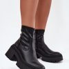 Black Boots in Women`s Ankle Boots & Booties with Fabric, Footbed, Upper Height, Heel Height and Platform Height