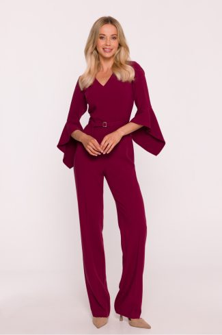 Red Suit in Playsuits For Women with Spandex, Polyester and Viscose