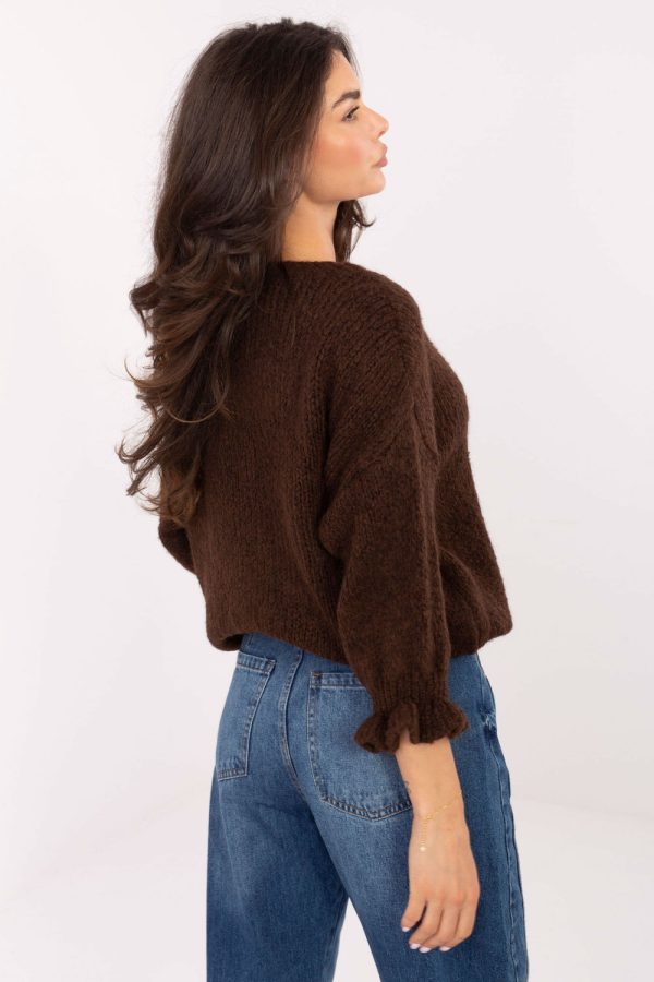 Brown Jumper in Sweaters, Pullovers, Jumpers, Turtlenecks, Boleros, Shrugs with Acrylic, Polyamide, Viscose and Wool