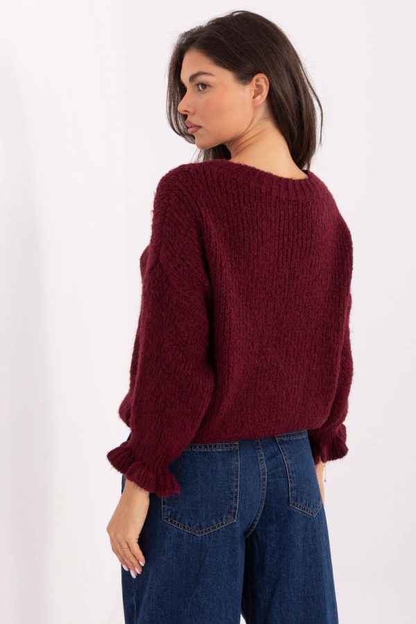 Red Jumper in Sweaters, Pullovers, Jumpers, Turtlenecks, Boleros, Shrugs with Polyacrylic, Polyamide, Viscose and Wool