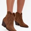 Brown Heel Boots in Women`s Ankle Boots & Booties with Fabric, Warmers, Footbed, Upper Height and Heel Height