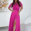 Violet Long Dress in Evening Dresses with Spandex and Polyester
