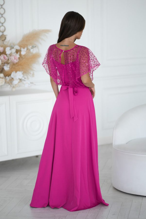 Violet Long Dress in Evening Dresses with Spandex and Polyester