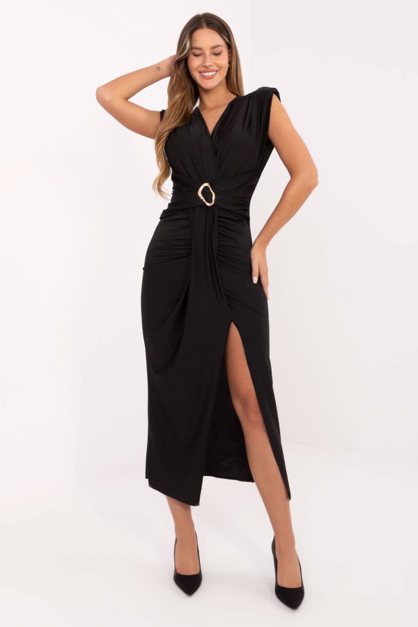 Black Evening Dress in Evening Dresses with Polyester and Viscose