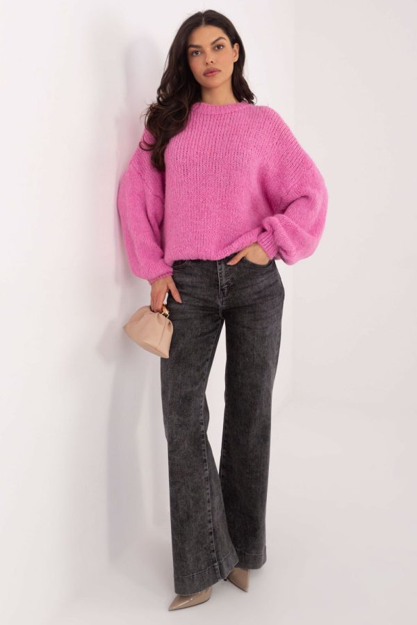 Pink Jumper in Sweaters, Pullovers, Jumpers, Turtlenecks, Boleros, Shrugs with Acrylic, Polyamide, Viscose and Wool