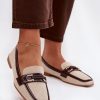 Brown Loafers in Moccasins, Loafers with Fabric, Footbed, Upper Height and Sole Height