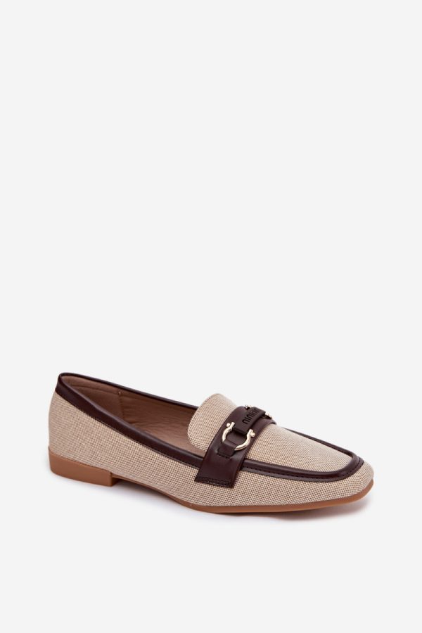 Brown Loafers in Moccasins, Loafers with Fabric, Footbed, Upper Height and Sole Height