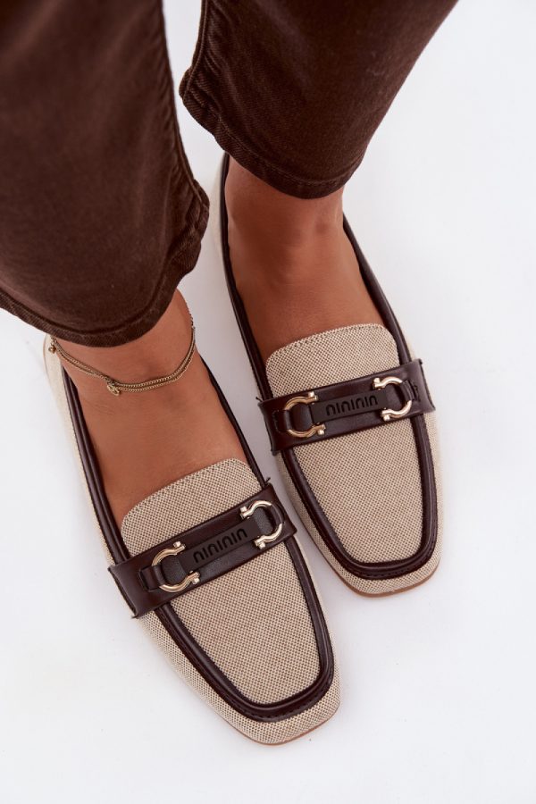 Brown Loafers in Moccasins, Loafers with Fabric, Footbed, Upper Height and Sole Height