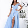Blue Long Dress in Evening Dresses with Cotton, Spandex and Polyester