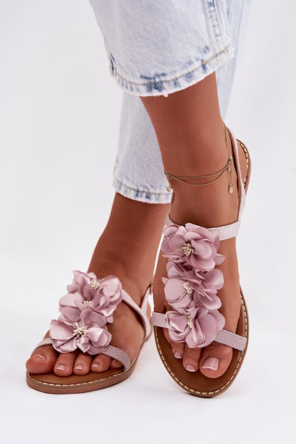 Violet Sandals in Sandals & Flip-Flops For Women with Fabric, Footbed and Heel Height