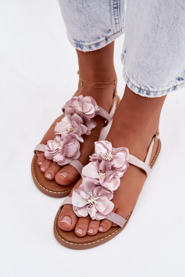 Violet Sandals in Sandals & Flip-Flops For Women with Fabric, Footbed and Heel Height