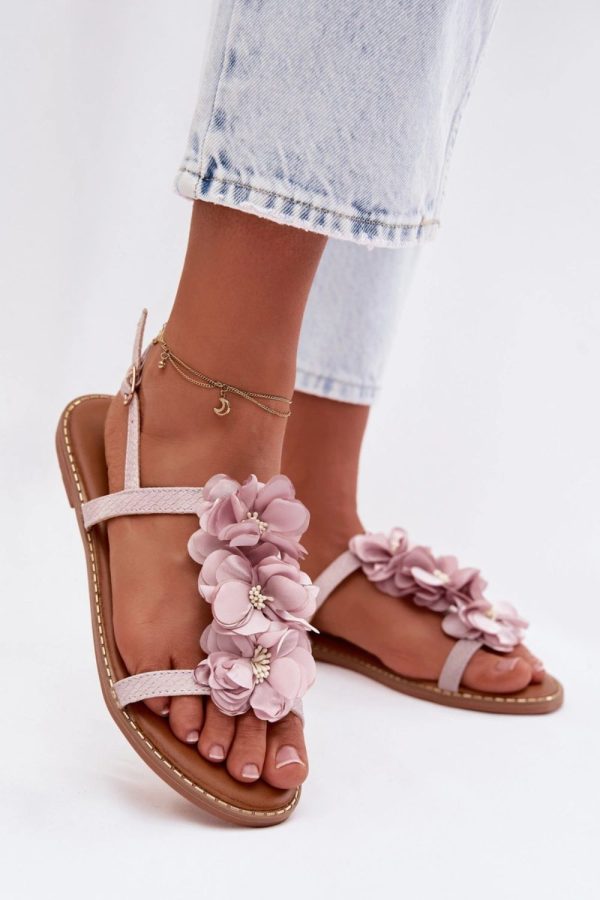 Violet Sandals in Sandals & Flip-Flops For Women with Fabric, Footbed and Heel Height