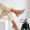 Beige Mocassin in Moccasins, Loafers with Fabric, Footbed, Upper Height and Sole Height