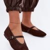 Brown Ballet Flats in Ballet Flats, Ballet Pumps For Women with Fabric, Footbed, Upper Height and Heel Height