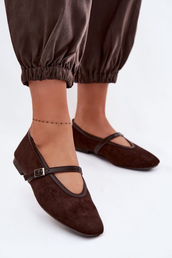 Brown Ballet Flats in Ballet Flats, Ballet Pumps For Women with Fabric, Footbed, Upper Height and Heel Height