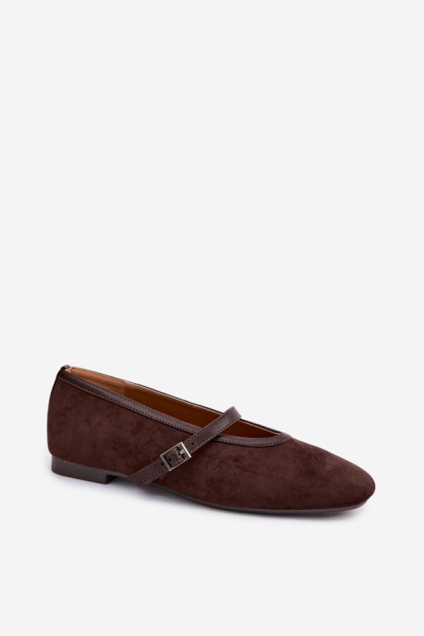 Brown Ballet Flats in Ballet Flats, Ballet Pumps For Women with Fabric, Footbed, Upper Height and Heel Height