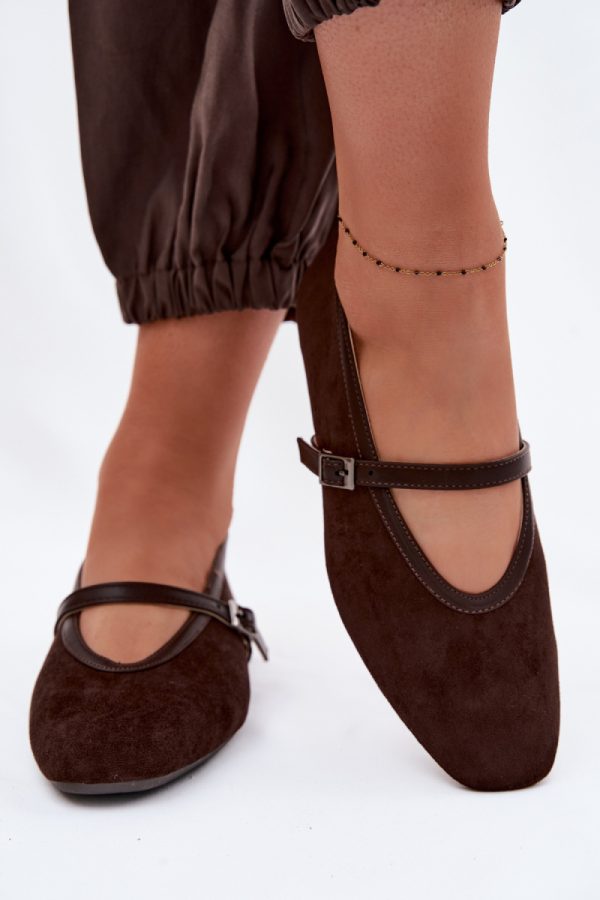 Brown Ballet Flats in Ballet Flats, Ballet Pumps For Women with Fabric, Footbed, Upper Height and Heel Height