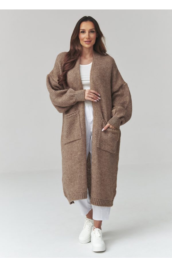 Beige Cardigan in Cardigans For Women, Ponchos with Acrylic, Polyamide, Polyester and Wool