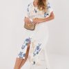 White Daydress in Day Dresses with Polyamide and Viscose