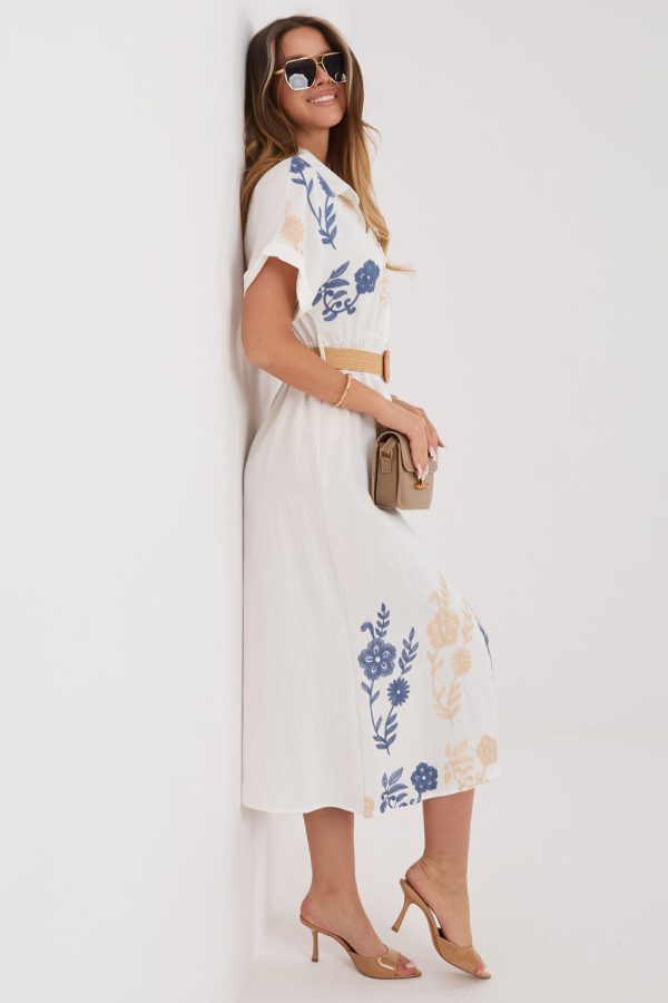 White Daydress in Day Dresses with Polyamide and Viscose