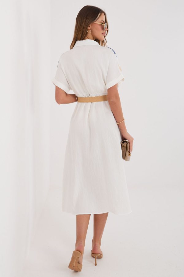 White Daydress in Day Dresses with Polyamide and Viscose