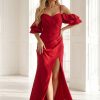 Red Long Dress in Evening Dresses with Spandex and Polyester