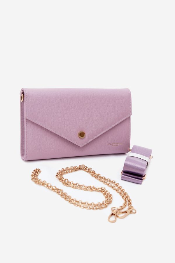 Violet Envelope Clutch Bag in Casual Handbags, Shoulder Bags with Width, Bottom Width and Height