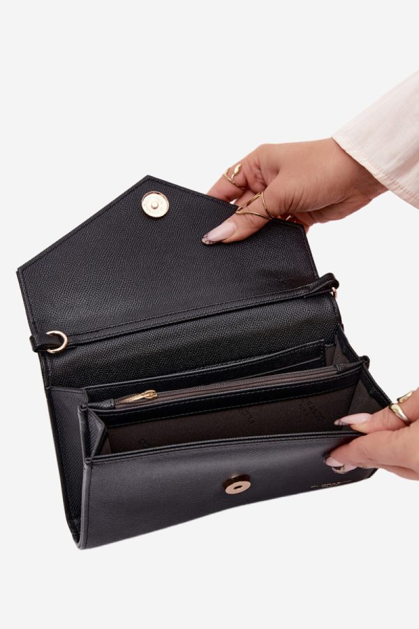 Black Envelope Clutch Bag in Casual Handbags, Shoulder Bags with Width, Bottom Width and Height