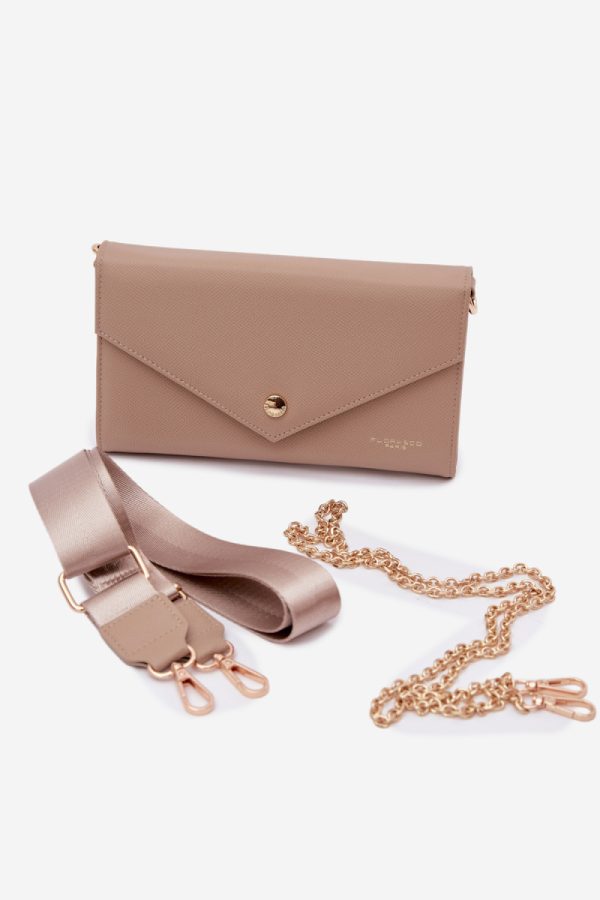 Beige Envelope Clutch Bag in Casual Handbags, Shoulder Bags with Width, Bottom Width and Height