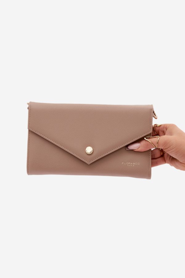 Beige Envelope Clutch Bag in Casual Handbags, Shoulder Bags with Width, Bottom Width and Height