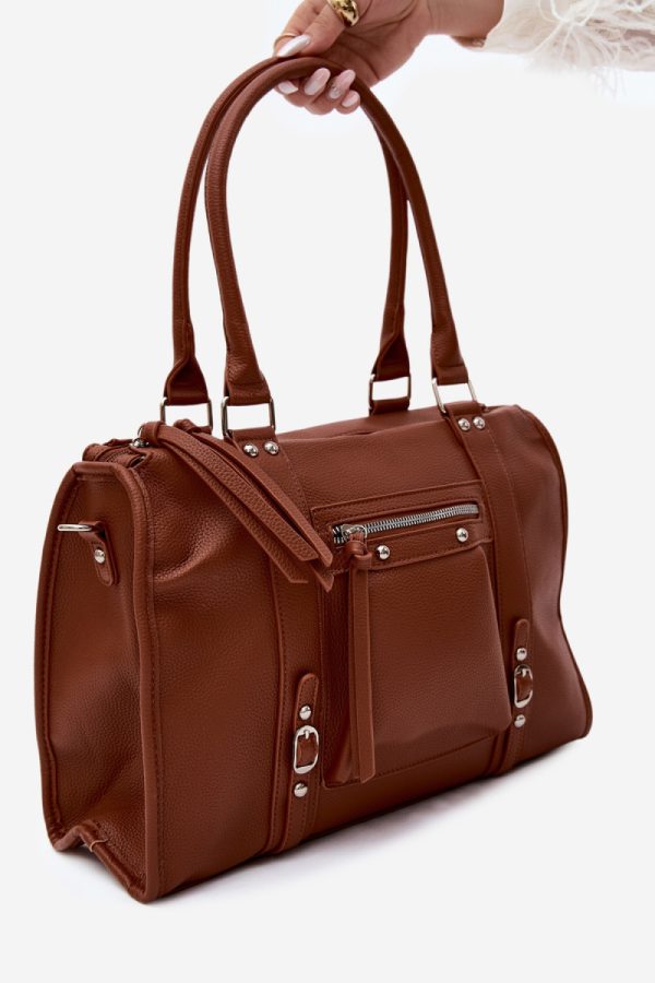 Brown Everyday Handbag in Casual Handbags, Shoulder Bags with Width, Bottom Width and Height