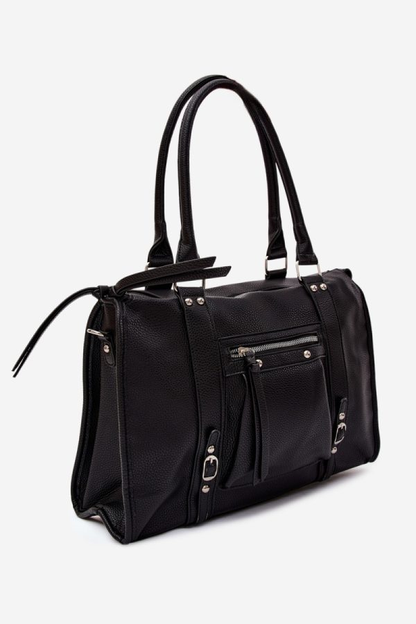 Black Everyday Handbag in Casual Handbags, Shoulder Bags with Width, Bottom Width and Height