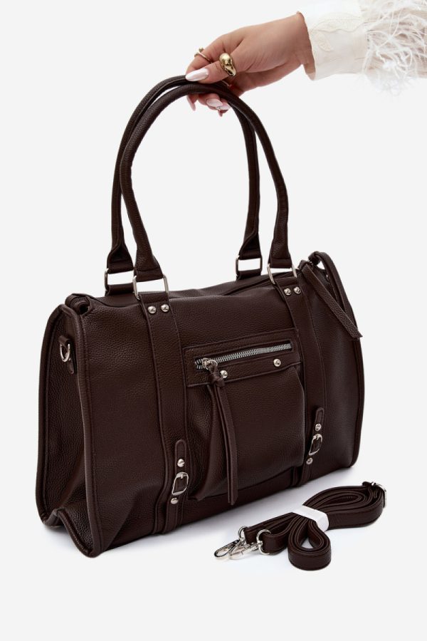 Brown Everyday Handbag in Casual Handbags, Shoulder Bags with Width, Bottom Width and Height
