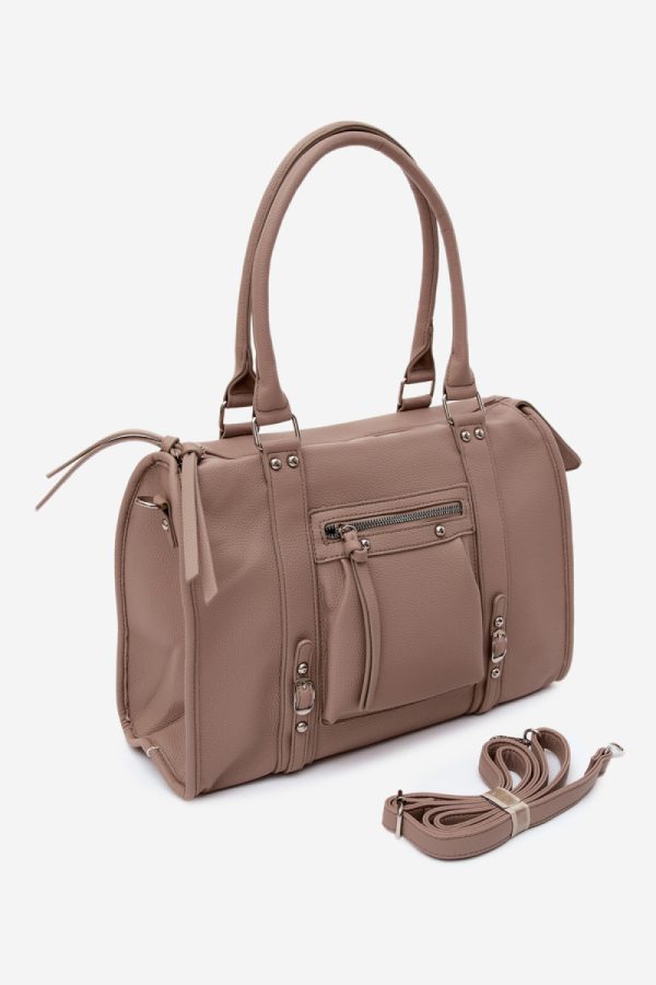 Beige Everyday Handbag in Casual Handbags, Shoulder Bags with Width, Bottom Width and Height