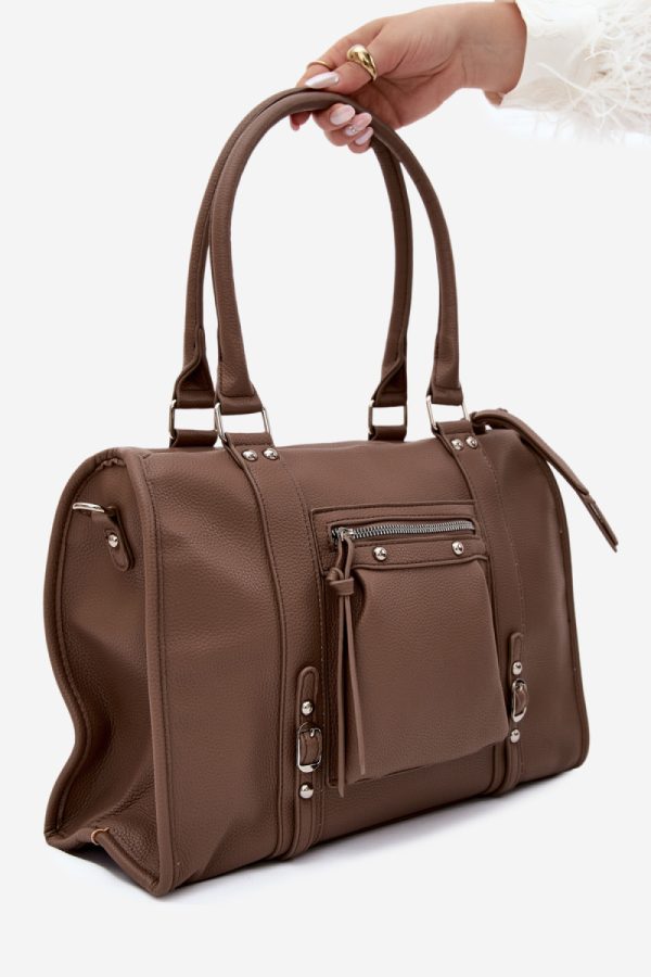 Beige Everyday Handbag in Casual Handbags, Shoulder Bags with Width, Bottom Width and Height