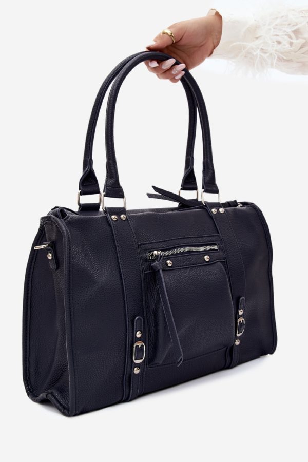 Navy Blue Everyday Handbag in Casual Handbags, Shoulder Bags with Width, Bottom Width and Height
